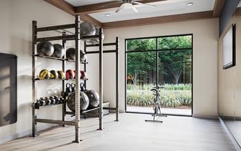 24-Hour first class fitness center with yoga/spin studio